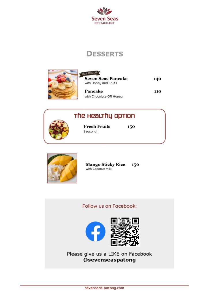 Seven Seas Restaurant Menu