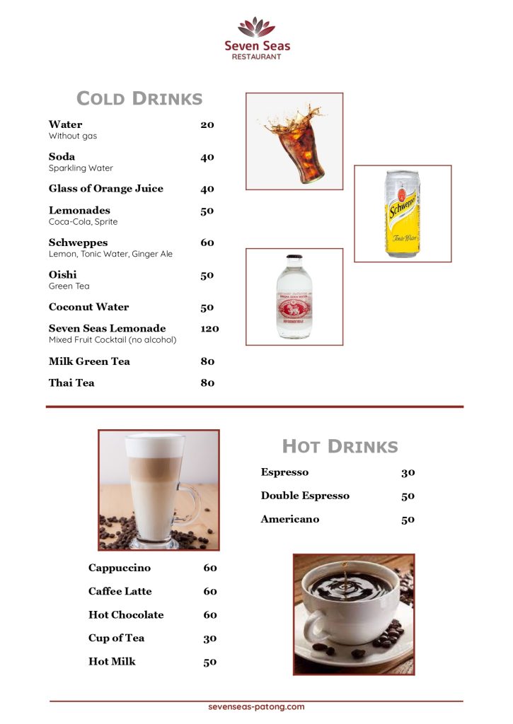 Seven Seas Restaurant Menu